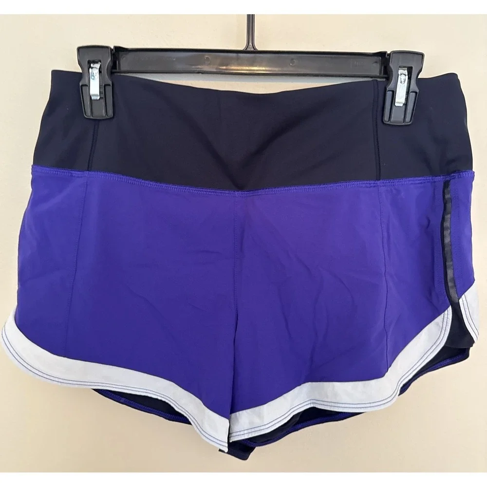 Athleta Shorts Womens‎ Small Running Free Colorblock Purple Multi